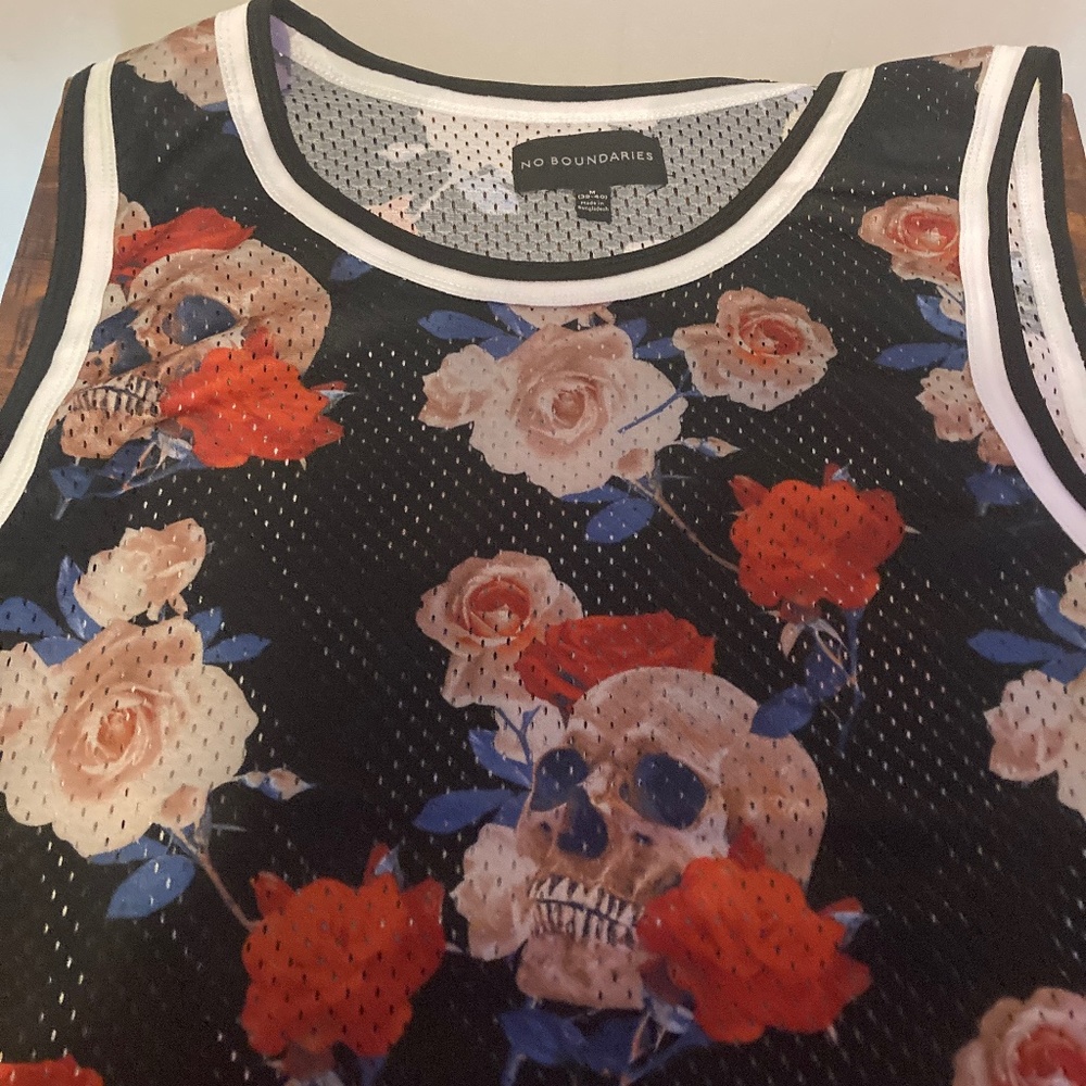 Rose skull jersey